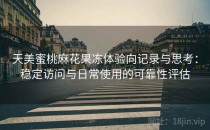 天美蜜桃麻花果冻体验向记录与思考：稳定访问与日常使用的可靠性评估