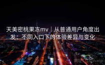 天美密桃果冻mv｜从普通用户角度出发：不同入口下的体验差异与变化