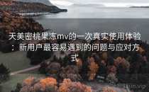 天美密桃果冻mv的一次真实使用体验：新用户最容易遇到的问题与应对方式
