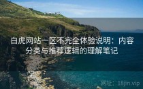 白虎网站一区不完全体验说明：内容分类与推荐逻辑的理解笔记