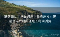 蘑菇网站｜从普通用户角度出发：更适合碎片时间还是长时间浏览