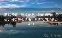 蘑菇视频｜连续使用一段时间后的感受：分类是否清晰，对查找内容是否友好