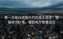 第一次用白虎图片时的真实感受：哪些地方好用，哪些地方需要适应