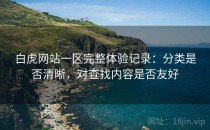 白虎网站一区完整体验记录：分类是否清晰，对查找内容是否友好