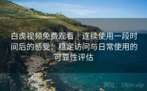 白虎视频免费观看｜连续使用一段时间后的感受：稳定访问与日常使用的可靠性评估