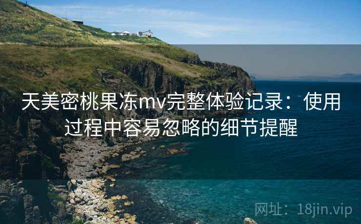 天美密桃果冻mv完整体验记录：使用过程中容易忽略的细节提醒  第2张