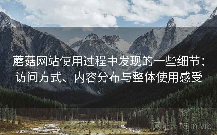 蘑菇网站使用过程中发现的一些细节：访问方式、内容分布与整体使用感受  第2张