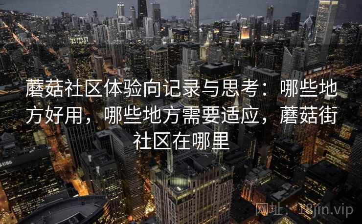 蘑菇社区体验向记录与思考：哪些地方好用，哪些地方需要适应，蘑菇街社区在哪里  第2张