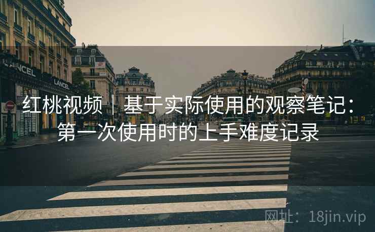 红桃视频｜基于实际使用的观察笔记：第一次使用时的上手难度记录  第1张