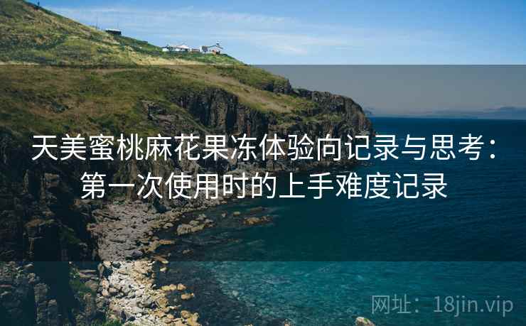 天美蜜桃麻花果冻体验向记录与思考：第一次使用时的上手难度记录  第1张