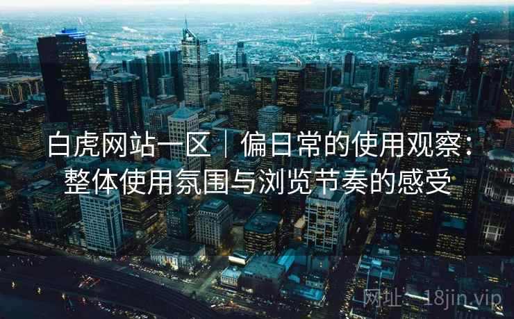 白虎网站一区｜偏日常的使用观察：整体使用氛围与浏览节奏的感受  第1张