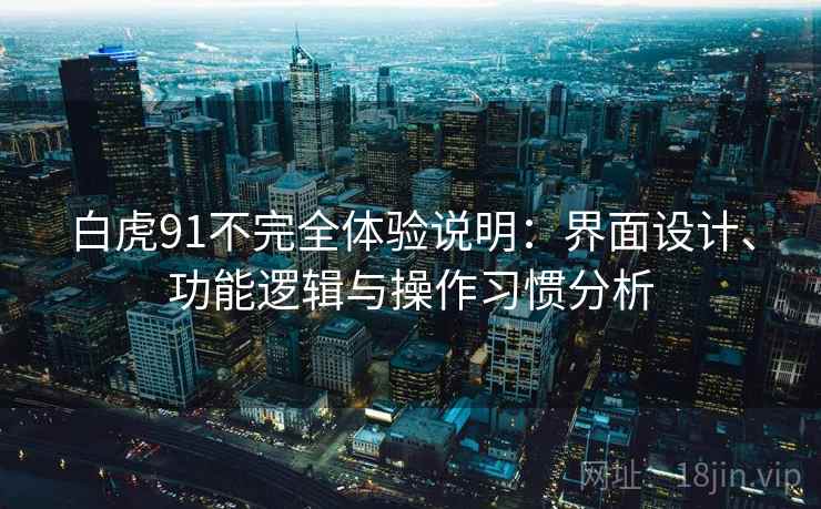 白虎91不完全体验说明：界面设计、功能逻辑与操作习惯分析  第1张